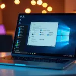 Компьютер с открытым экраном Windows 11, показывающий процесс изменения шрифтов в системе